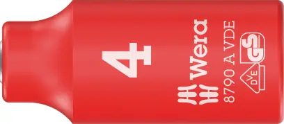 Wera 005930 Nástrčná hlavice Zyklop 1/4" 6hran 4 mm typ 8790 A VDE, izolovaná (W05005930001)