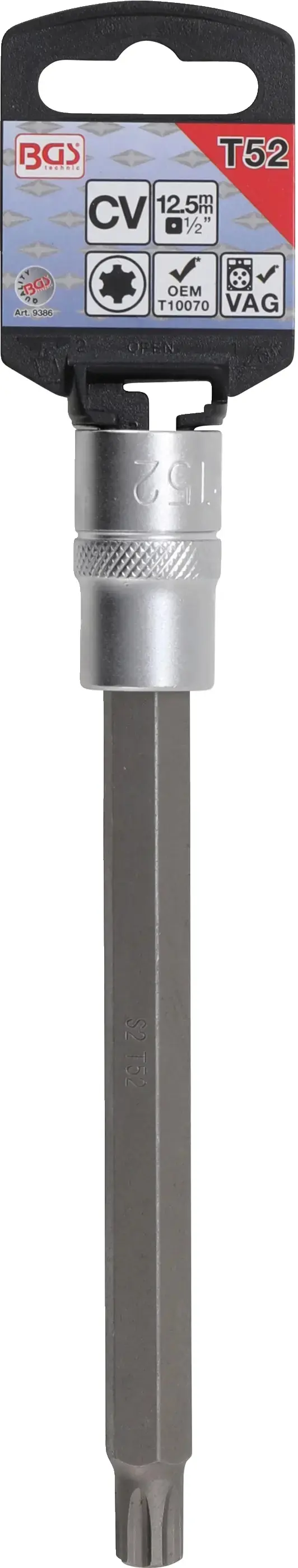 hlavice zástrčná 1/2" Polydrive T52x168mm,S2 pro d (BGS109386)