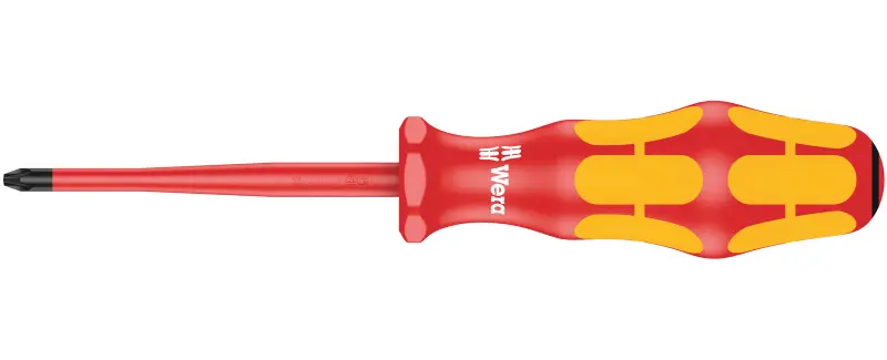 Wera 006460 Elektrikářský šroubovák Kraftform Plus PZ 1x80 mm typ 165 iS VDE, izolovaný, snížený průměr čepele (W05006460001)