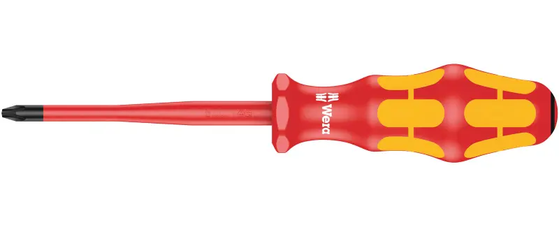 Wera 006461 Elektrikářský šroubovák Kraftform Plus PZ 2x100 mm typ 165 iS VDE, izolovaný, snížený průměr čepele (W05006461001)