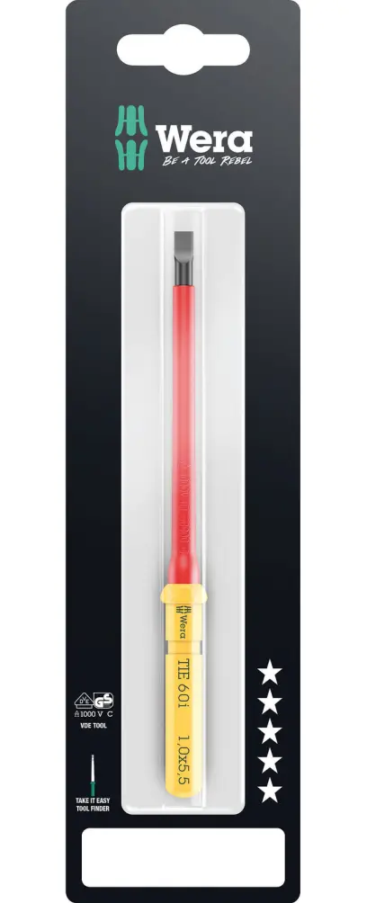 Wera 006554 Výměnná šroubovací čepel SL Kraftform Kompakt VDE 60 i 1,0x5,5x157 mm TIE SB (W05006554001)
