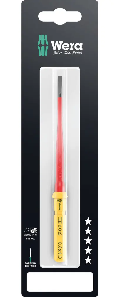Wera 006557 Výměnná šroubovací čepel SL Kraftform Kompakt VDE 60 iS 0,8x4,0x157 mm TIE SB (W05006557001)