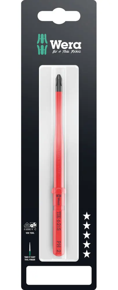 Wera 006560 Výměnná šroubovací čepel PH Kraftform Kompakt VDE 62 iS PH 2 x 157 mm TIE SB (W05006560001)