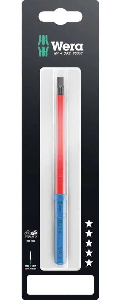 Wera 006564 Výměnná šroubovací čepel HEX Kraftform Kompakt VDE 64 i 5,0 x 157 mm TIE SB (W05006564001)