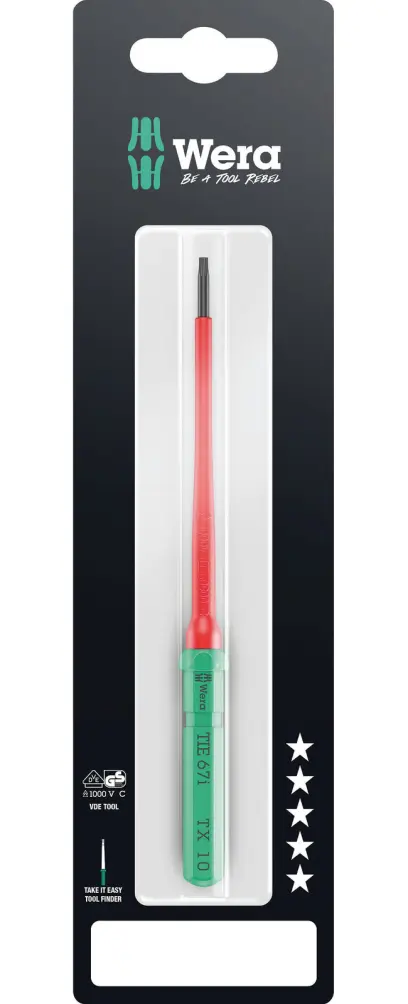 Wera 006570 Výměnná šroubovací čepel TX Kraftform Kompakt VDE 67 i TORX 10 x 157 mm TIE SB (W05006570001)