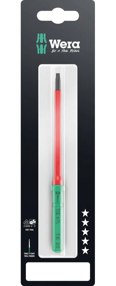 Wera 006572 Výměnná šroubovací čepel TX Kraftform Kompakt VDE 67 i TORX 20 x 157 mm TIE SB (W05006572001)