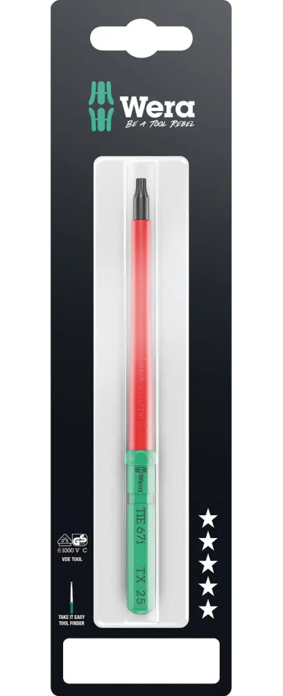Wera 006573 Výměnná šroubovací čepel TX Kraftform Kompakt VDE 67 i TORX 25 x 157 mm TIE SB (W05006573001)