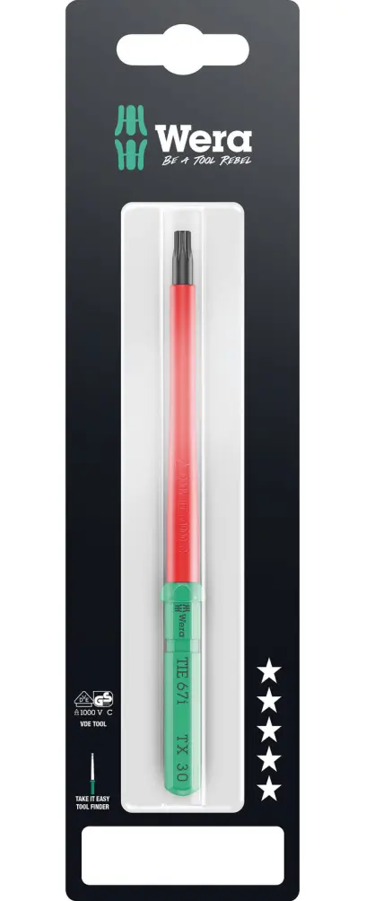 Wera 006574 Výměnná šroubovací čepel TX Kraftform Kompakt VDE 67 i TORX 30 x 157 mm TIE SB (W05006574001)
