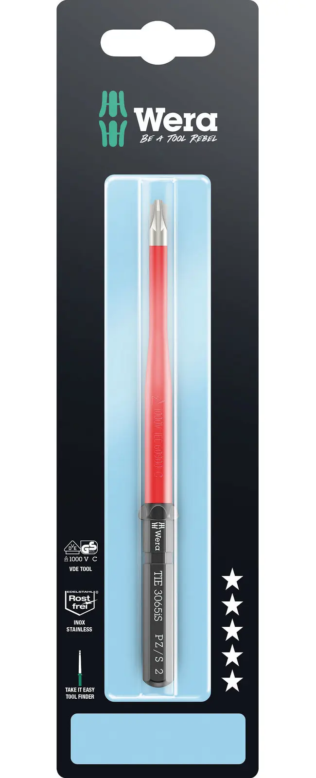 Wera 006585 Výměnná šroubovací čepel Kraftform Kompakt VDE 3065 iS PZ/S #2x157mm TIE SB (W05006585001)