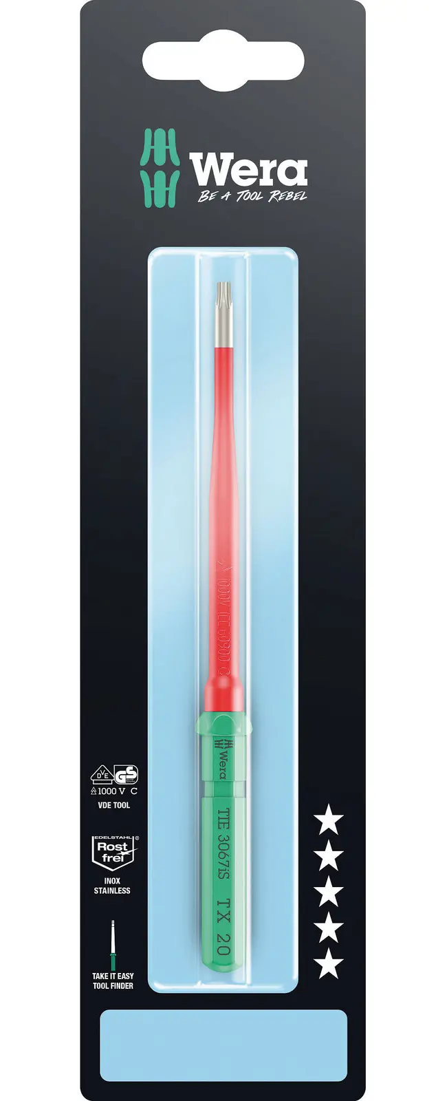 Wera 006591 Výměnná šroubovací čepel TX Kraftform Kompakt VDE 3067 iS TORX 20x157mm TIE SB (W05006591001)