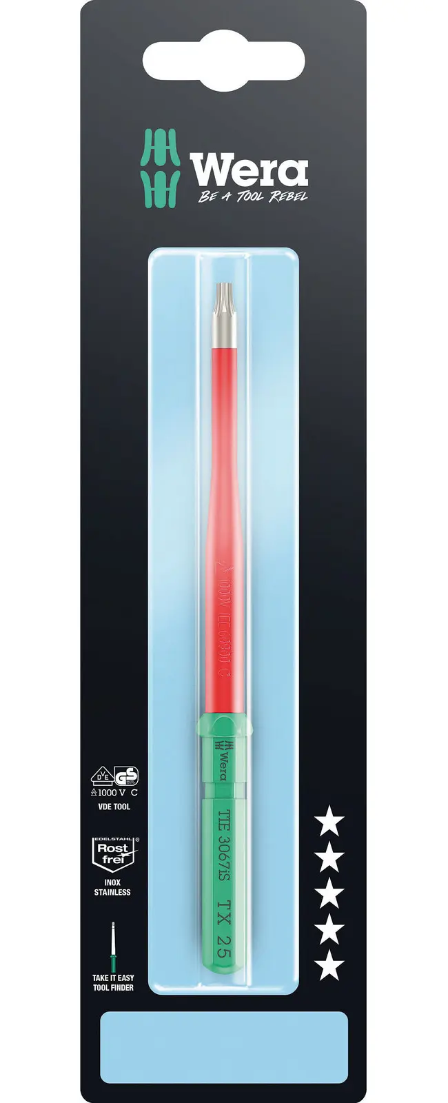 Wera 006592 Výměnná šroubovací čepel TX Kraftform Kompakt VDE 3067 iS TORX 25x157mm TIE SB (W05006592001)