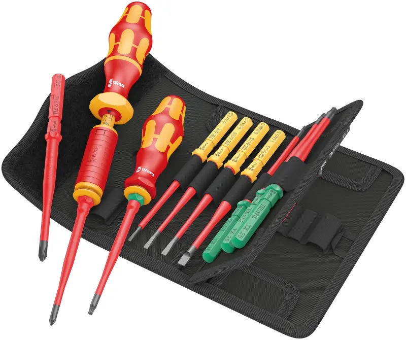Wera 006609 Ruční držáky a výměnné šroubovací čepele Kraftform Kompakt VDE 16 Torque 1,2 ÷ 3,0 Nm extra slim 1 TIE - 16 dílů (W05006609001)