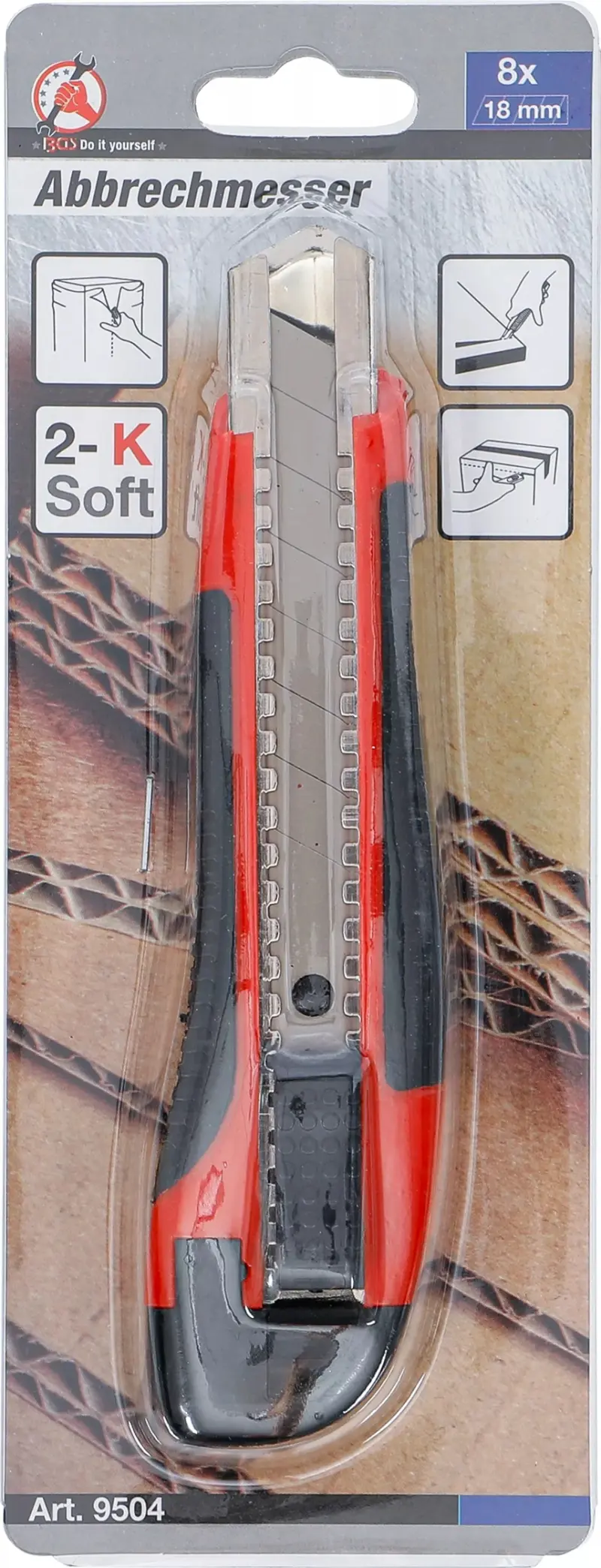 Nůž s odlamovací čepelí 18 mm BGS109504 (BGS109504)