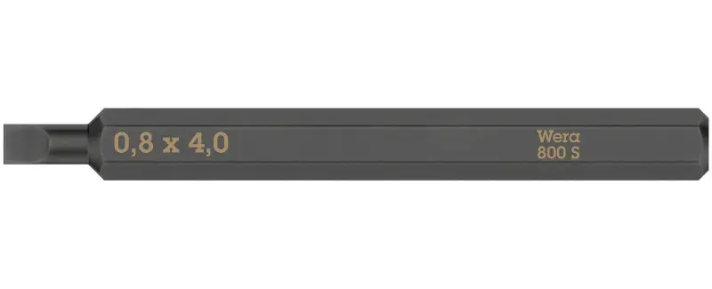 Wera 018440 Šroubovací bit 0,8x4,0x70 pro rázové šroubováky 800 S (W05018140001)