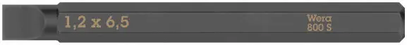 Wera 018442 Šroubovací bit 1,2x6,5x70 pro rázové šroubováky 800 S (W05018142001)