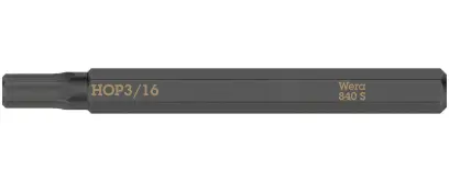 Wera 018156 Šroubovací bit Hex-Plus 3/16" pro rázové šroubováky 840 S, palcový (W05018156001)