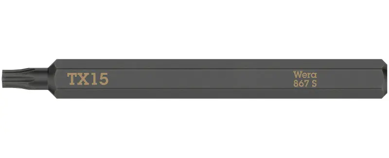 Wera 018166 Šroubovací bit TX 15 pro rázové šroubováky 867 S (W05018166001)