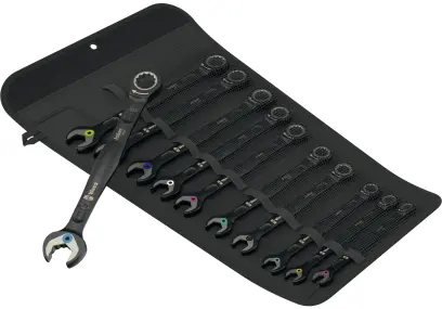 Wera 020017 Očkoploché ráčnové klíče 8 ÷ 19 mm 6000 Joker Black Edition 11 Set 1 - 11 dílů (W05020017001)