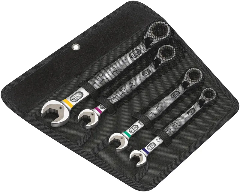 Wera 020092 Očkoploché ráčnové klíče 7/16 ÷ 3/4" 6001 Joker Switch 4 Imperial Set 1, palcové - 4 díly (W05020092001)