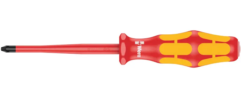 Wera 020131 Elektrikářský šroubovák Kraftform Plus PH 1x80 mm typ 162 iSS VDE, izolovaný, snížený průměr čepele a rukojeti (W05020131001)