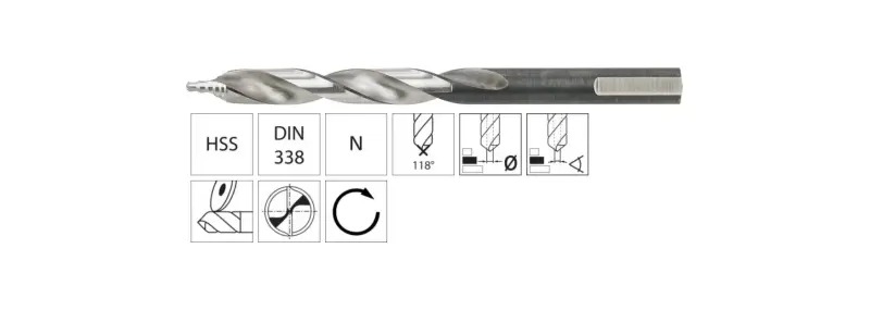 Stupňovitý vrták HSS pr. 1 mm s trojhrannou stopkou Format 7411650100