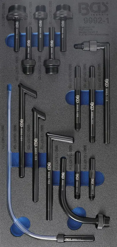Plnicí adaptéry BGS109992-1 pro plničku oleje 109991 a 109992 (Sada 15 dílů) (BGS109992-1)