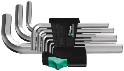 Wera 021406 Zástrčné klíče inbus 950/9 Hex-Plus 5, chromované - 9 dílů (W05021406001)
