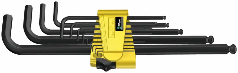 Wera 021728 Zástrčné klíče 950/13 Hex-Plus Imperial 1, palcové, BlackLaser - 13 dílů (W05021728001)