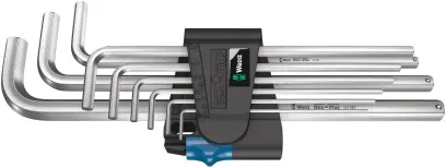 Wera 022130 Zástrčné klíče 1,5 ÷ 10 mm 950/9 L Hex-Plus HF 1, chromování, přidržovací fce - 9 dílů (W05022130001)