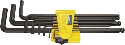 Wera 022171 Zástrčné klíče 5/64 ÷ 3/8" 950/9 Hex-Plus Imperial 1, palcové, BlackLaser - 9 dílů (W05022171001)