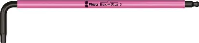 Wera 022200 Zástrčný klíč Hex-Plus 3 mm 950 SPKL HF Multicolour, BlackLaser, přidržovací (W05022200001)