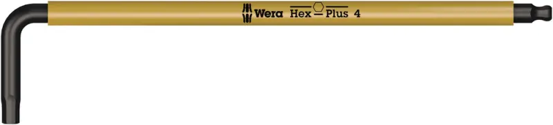 Wera 022201 Zástrčný klíč Hex-Plus 4 mm 950 SPKL HF Multicolour, BlackLaser, přidržovací (W05022201001)