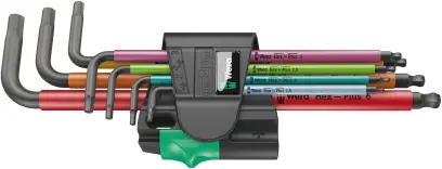 Wera 022534 Zástrčné klíče 1,5 ÷ 6 mm 950/7 Hex-Plus Multicolour Magnet 1, BlackLaser - 7 dílů (W05022534001)