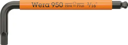 Wera 022655 Zástrčný klíč Multicolour, Imperial, typ 950 SPKS, BlackLaser, 3/16" x 80 mm (W05022655001)