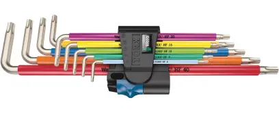 Wera 022689 Zástrčné klíče 3967/9 TX SXL Multicolour HF Stainless 1 s přidržovací funkcí, nerezová ocel (Sada 9 dílů) (W05022689001)