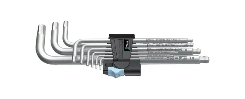 Wera 022720 Šestihranné klíče 9 ks, Hex-Plus®, metrické provedení, 3950 PKL/9 (W05022720001)