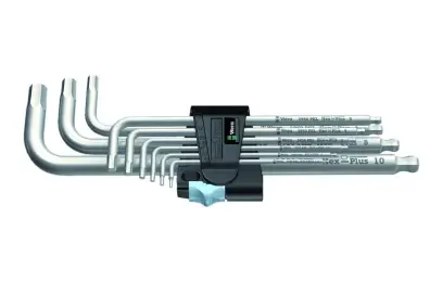 Wera 022720 Zástrčné klíče inbus 3950/9 Hex-Plus Stainless 1, nerezová ocel  (Sada 9 dílů) (W05022720001)