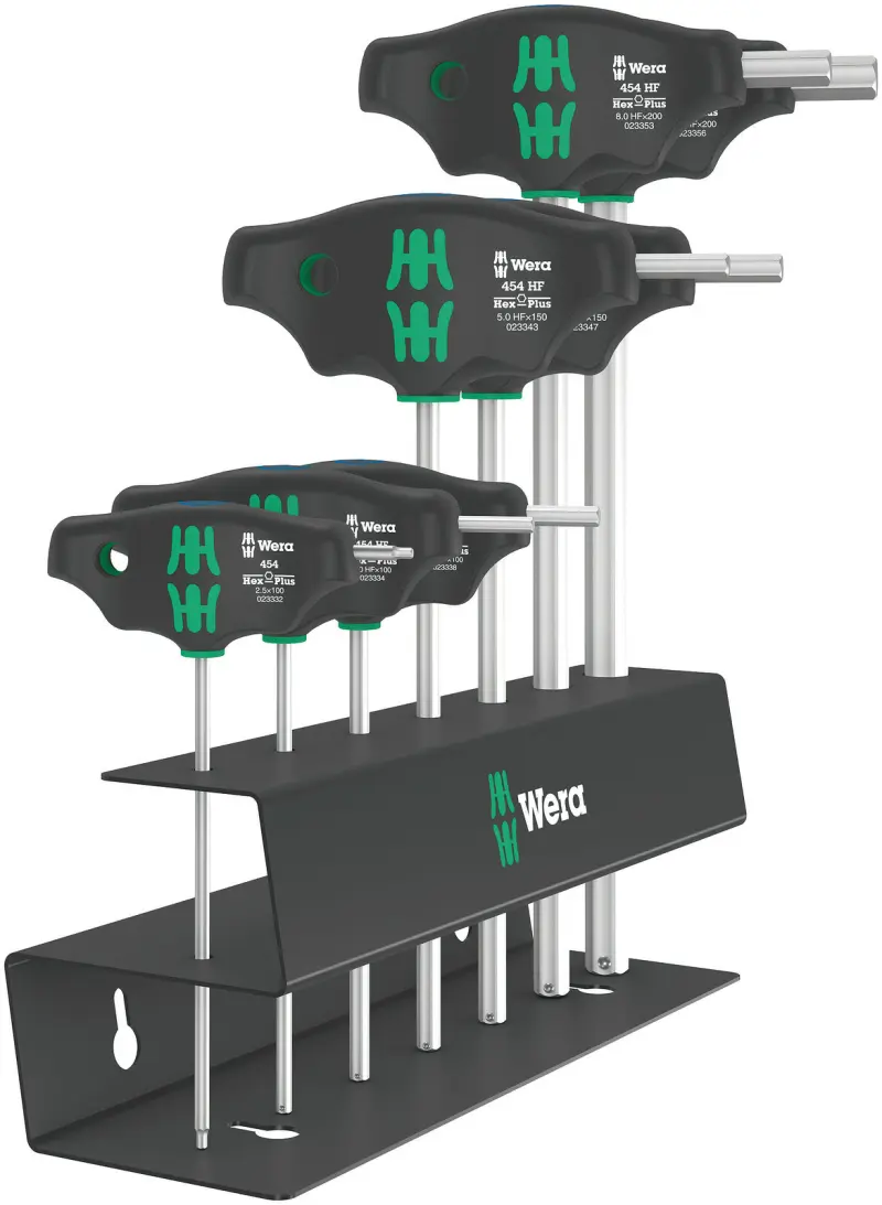 Wera 023453 Šroubováky Hex-Plus 2,5 ÷ 10 mm s příčnou rukojetí typ 454/7 HF Set 2 Přidržovací funkce (Sada 7 dílů) (W05023453001)