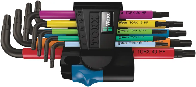 Wera 024179 Zástrčné klíče 967/9 Torx Multicolour HF 1. Sada 9 ks s přidržovací funkcí (W05024179001)