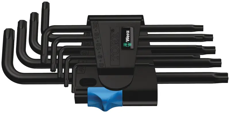 Wera 024244 Sada klíčů 967 L/9 TORX® HF, BlackLaser® s přidržovací funkcí. (W05024244001)
