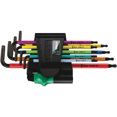 Wera 024335 Zástrčné klíče 967/9 Torx BO Multicolour 1. Sada 9 ks (W05024335001)