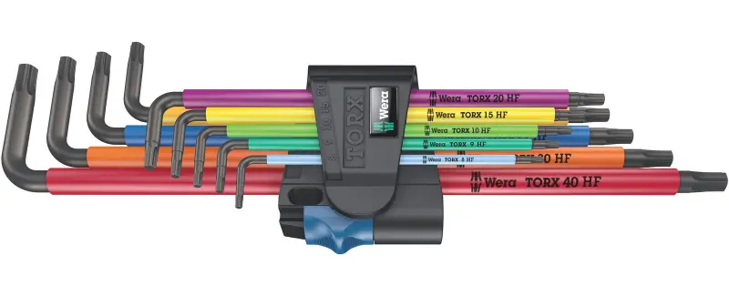 Wera 024470 Zástrčné klíče 967/9 Torx XL Multicolour HF 1. Sada 9 ks dlouhých klíčů s přidržovací funkcí (W05024470001)
