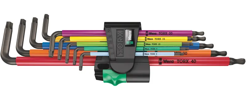 Wera 024480 Zástrčné klíče 967/9 TX XL Multicolour 1. Sada 9 ks dlouhých Torx klíčů (W05024480001)