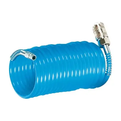 Spirálová PU hadice 10 m, ø 8/12 mm, 8 bar s rychlospojkou
