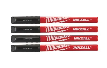 Značkovače s jemným hrotem Milwaukee INKZALL™ - černé (Sada 4 ks) (MI48223164)