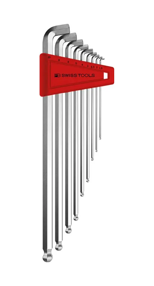Zástrčné klíče inbus 1,5 ÷ 10 mm Swiss Tools PB 2212.LH-10, dlouhé s kul.hlavou (Sada 9 dílů) (PBS7610733203680)