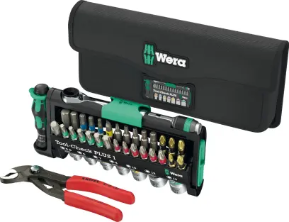 Wera 049070 Šroubovací bity, hlavice, ráčna a kleště Cobra Tool-Check Combi 1 (Sada 40 dílů) (W05049070001)