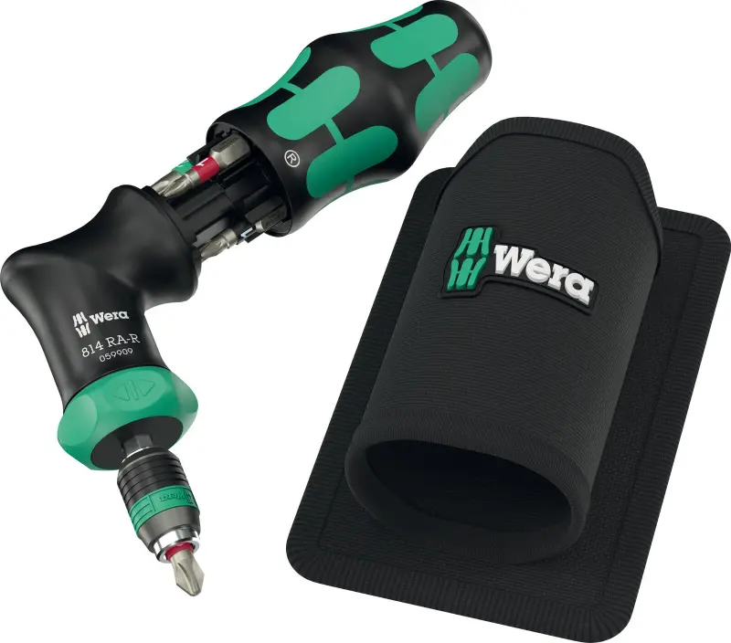 Wera 051535 Pistolový držák bitů Kraftform Kompakt Pistol RA-R 1 s pouzdrem včetně bitů (Sada 7 dílů) (W05051535001)