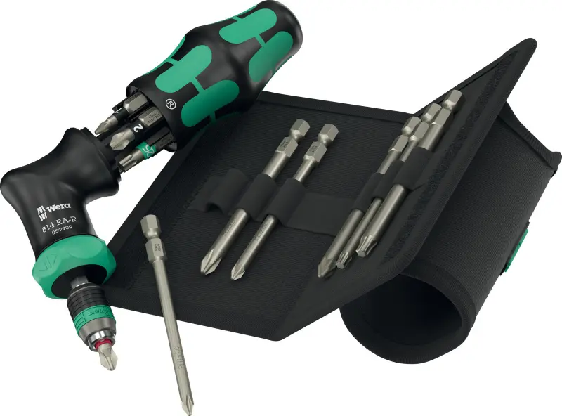 Wera 051536 Pistolový držák bitů Kraftform Kompakt Pistol RA-R 2 s pouzdrem včetně bitů (Sada 13 dílů) (W05051536001)