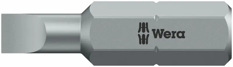 Wera 056200 Bit 0,5 x 3,0 - 800/1 Z. Šroubovací bit 1/4 Hex, 25 mm, pro šrouby s rovnou drážkou (W05056200001)